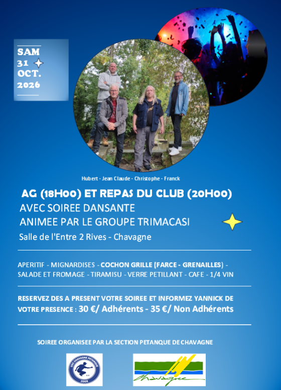 AG SAMEDI 31 OCTOBRE 2026